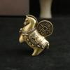 Creative Solid Brass Brass Horse Statue Cute Vintage Style Lucky Horse Figurine Handcrafted Lucky Ornament Office Decor