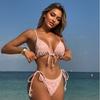 Модный и сексуальный новый купальник с шейным ремешком 2026 года, женский раздельный купальник-бикини