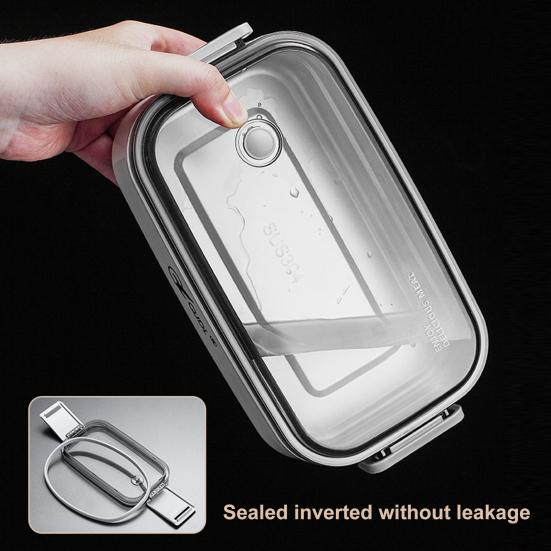 Контейнер для обеда. Безопасный для микроволновой печи, двухслойный, большой емкости. Решетки без бисфенола А. Бенто. Контейнер для хранения продуктов питания.