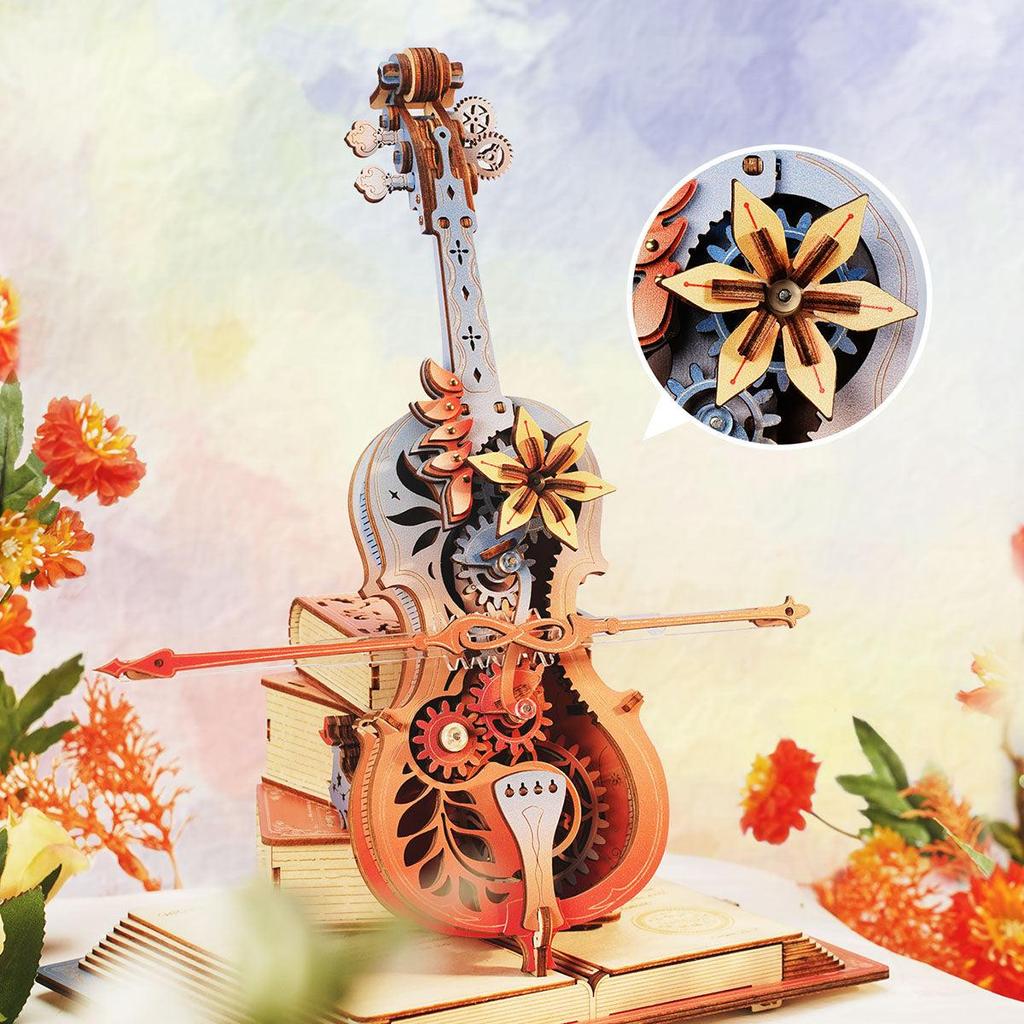 ROBOTIME ROKR Symphony of Gorgeous Dreams Mechanical Music Box 3D Wooden Puzzle AMK63M