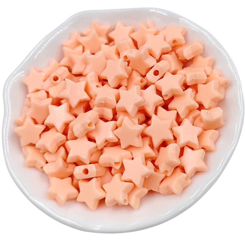 Главная Товары для вечеринок Браслет Ожерелье Макарон Цвет Кремовые Бусины Ювелирные Изделия Аксессуары DIY Материалы для Рукоделия 100 шт. Мода Пятиконечная Звезда