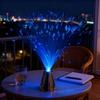 Светодиодная оптоволоконная лампа, многоцветная, со светом звездного неба, для праздничного свадебного центрального украшения, оптоволоконная светодиодная ночная подсветка, декоративная лампа