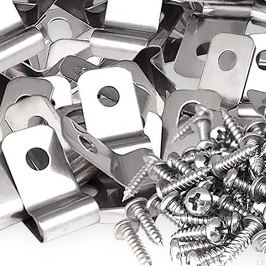 100 зажимов для заборной проволоки Монтажные зажимы для ограждения с винтами