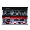 Moreart Diecast Car Garage Diorama Display Photography Model Collection MO914500 1/64 Case, Background, (green) [Used]
