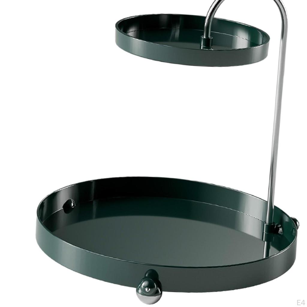 Двухуровневая полка для хранения, вращающийся лоток для парфюмерной помады, кухонный органайзер для душа,