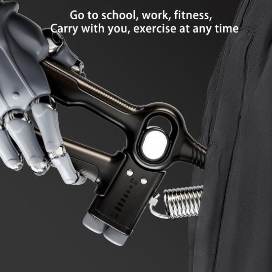 Тренажер для силы хвата с нескользящей ручкой, сопротивлением, регулируемым наращиванием мышечной массы, усилителем запястья, рукояткой для подсчета рук