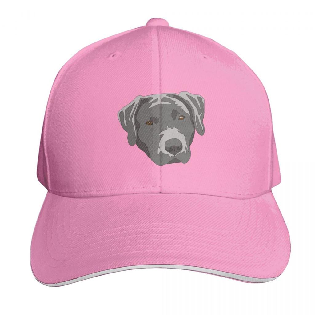 Silver Lab Face Baseball Cap Curved Brim Classic Fit Low Profile Unstructured Unisex For Men Women