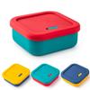 Yousheng Силиконовый Ланч-бокс Бенто Герметичный Контейнер для Обед Без БФА Многоразовые Контейнеры для Хранения Пищи Вместимость 400 мл Ланч-бокс для Пикника на Открытом Воздухе