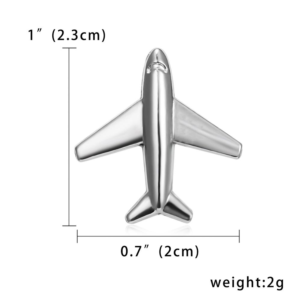 Rinhoo Fashion Plane Shape Brooch Enamel Badge Aircraft Sweater Corsage Women Men Cartoon Metal Airplane Clothes Clip Best Gifts
