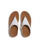 Женские шлепанцы Fitflop Lulu Lux с графическим плетением из кожи, с ремешком между пальцами - Урбан Уайт (Ft64K2T301)