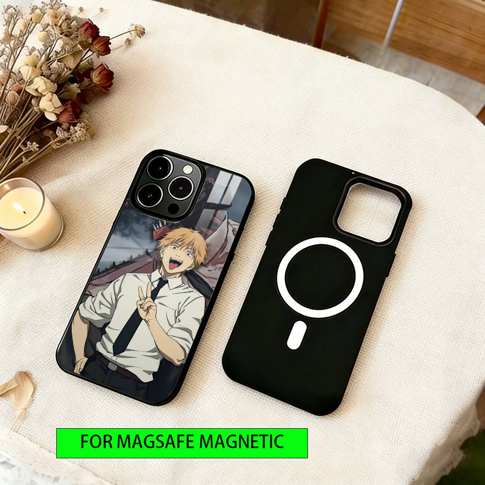 Чехол для телефона Denji Chainsaw Man Магнитный с Magsafe Беспроводная зарядка Для iPhone17,16,15,14,13,12,11 Plus,Pro