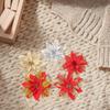 3D Имитация Рождественского Цветка Двухслойные DIY Украшения на Елку для Подвешивания и Реквизит для Фотографии.