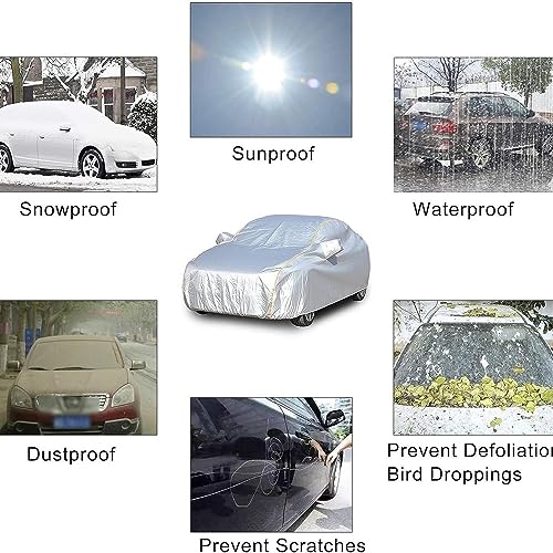 Чехол для автомобиля Toyota Aqua, внешний чехол для автомобиля, водонепроницаемый, всепогодный, от солнечного света, ультрафиолетовых лучей, защита от дождя, автомобильный брезент с застежкой-молнией, чехол для защиты от пыли внутри помещения