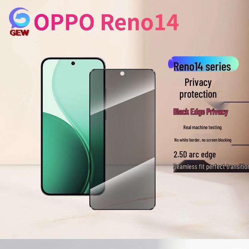 Защитное стекло для экрана OPPO Reno14F/14Pro из матового закаленного стекла высокой четкости с защитой от подглядывания