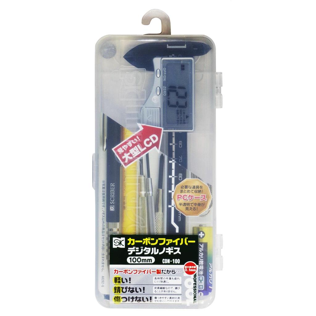 Цифровой штангенциркуль Niigata Seiki SK из углеволокна без глубиномера, 100 мм, CDN-100,