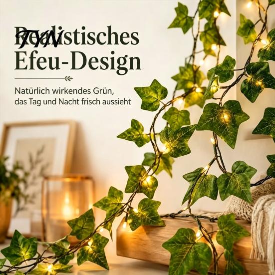 Artificial Ivy String Lights 32.8FT Vine Fairy Lights, Garland, Fake Hanging Vines Decorations, Waterproof Porch Ornaments Flexible LED Light
