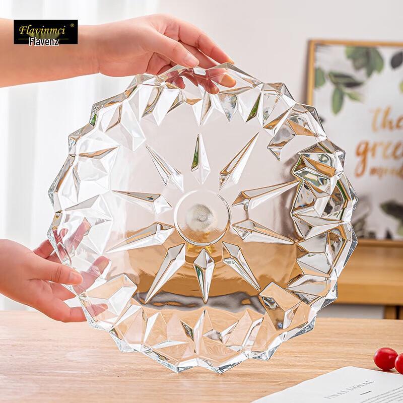 Flavens European Style Glass Fruit Plate