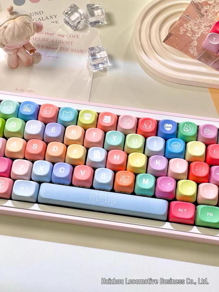 MOA Profile Gummy Bear PBT Двухцветная Сублимационная Непрозрачная Кастомная Клавиша для Механических Клавиатур