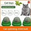 Игрушки для кошек с кошачьей мятой для саморазвлечения и скуки, вращающиеся шарики с кошачьей травой для чистки зубов, товары для питомцев