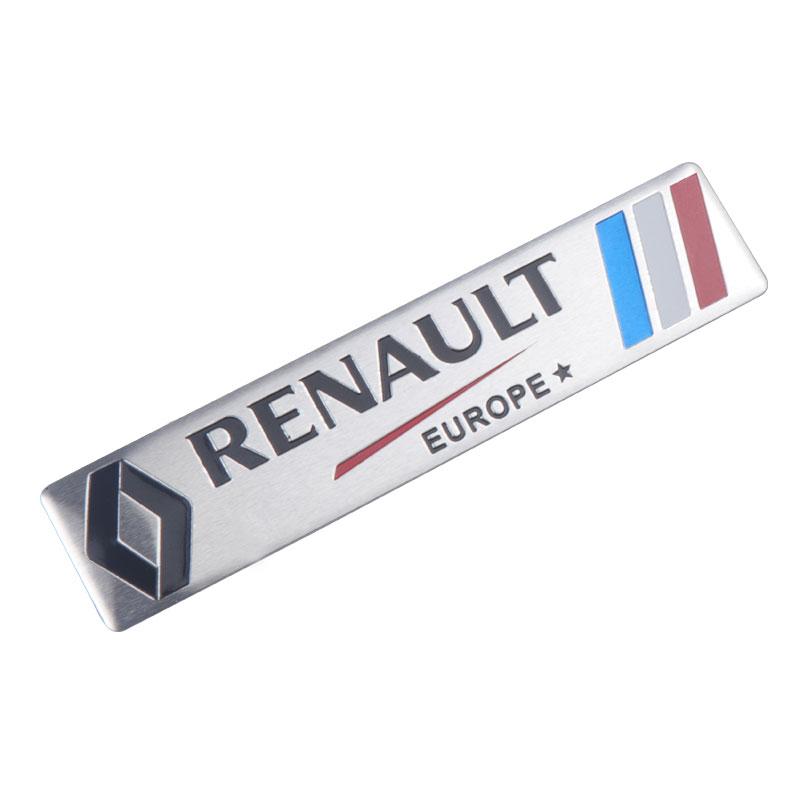 Car Accessories 3D Metal Alloy Car Motorsport Logo Body Trunk Stickers For Renault Megane 2 3 4 Twingo Clio Captur Trafic Kwid S777