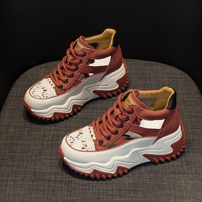 Кожаные туфли Daddy Shoes женские летние повседневные ретро-туфли Inner Elevation сандалии на платформе