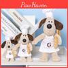 Adorable British Super Invincible Master Dog Plush Toy With Chef Hat For Birthdays
