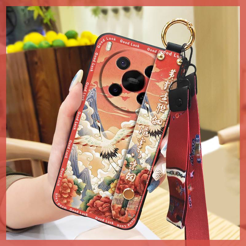 Fashion Elderly lady Phone Case For ZTE Blade V70 Max/Nubia V70 Max Phone Holder Lanyard Back Cover Soft case For Mom