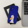 Мультяшный забавный утенок Чехол для телефона Samsung S24,S21,S22,S23,S30,Ultra,S20,Plus,Fe,Lite,Note,10,9,5G Черный Мягкий Чехол