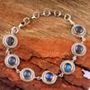 Silver Bracelet,Labradorite Bracelet 925 Sterling Silver Jewelry, Mother's Day Gift 7 Inch
