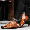 Men's Large Size Leather Beach Sandals