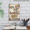 2D Flat Vintage Sunshine Quote Colorful Aluminum Sign Cheerful Home Decor "You Are The Loveliest Ray of Sunshine" Colorful Wall Art Bedroom, Nursery