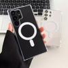 Магнитный чехол Magsafe для Samsung Galaxy S25 Ultra S24 S23 S22 Plus S21 FE Беспроводная зарядка Ударопрочный Прозрачная крышка