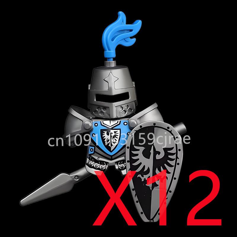 Совместимые MOC Средневековые Строительные Блоки Персонажи Солдаты Рыцари Драконов Черный Лев Орел Игрушка Подарок Кирпичики Фермер Солдат X048