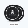 VW Valve Stems Caps Car Sticker For VW Volkswagen Jetta MK5 Golf 2PCS Car Coasters Water Cup Slots Non-Slip Mat Waterproof Cup Pad