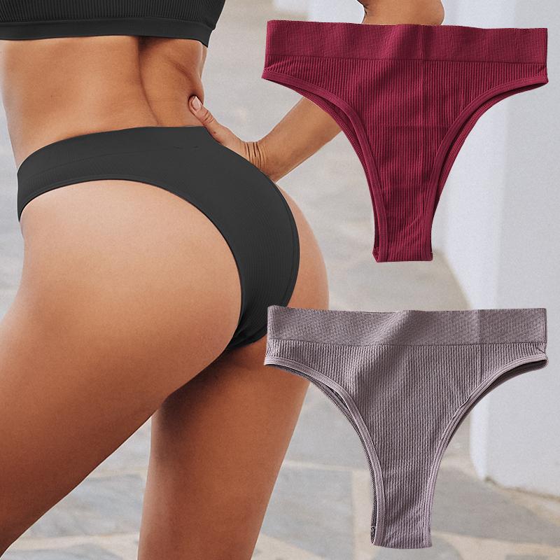 2 шт./компл. бесшовные трусики женские сексуальные бразильские трусики с низкой талией женские однотонные дышащие нижнее белье женское мягкое интимное белье