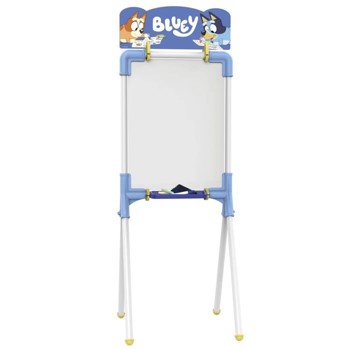 Tableau pour enfant 2 en 1 - Chicos - Double face - Réversible - Bluey - Métal et plastique - 98 cm hauteur
