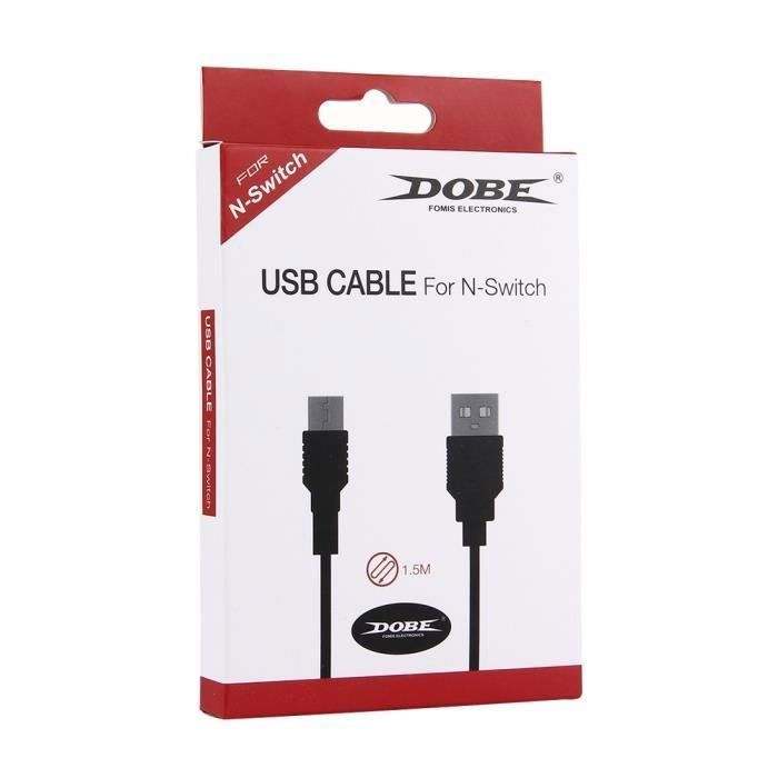 Chargeur pour Nintendo Switch - GÉNÉRIQUE - 1.5m - USB Type-C - Noir