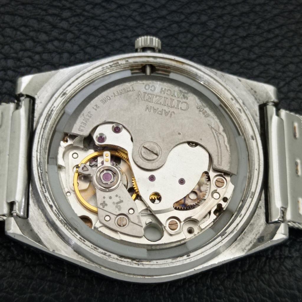 ВИНТАЖНЫЕ АВТОМАТИЧЕСКИЕ ЧАСЫ CITIZEN 8200 ЯПОНИЯ МУЖСКИЕ СИНЕГО ЦВЕТА циферблата a709310-1