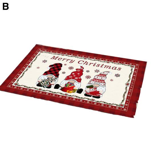 Рождественский ковер с красочным принтом, противоскользящий, декоративный, моющийся, износостойкий, новогодний, праздничный, дверной коврик, входной коврик, домашний декор, коврик для дома и улицы