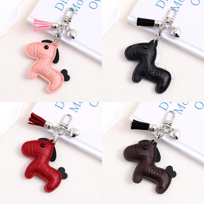 Милый мультяшный брелок из кожи с любовью, Кавайные подвески в виде лошадок, Подвеска для рюкзака, сумки, Декоративные подвески, Брелок для ключей, Подарки