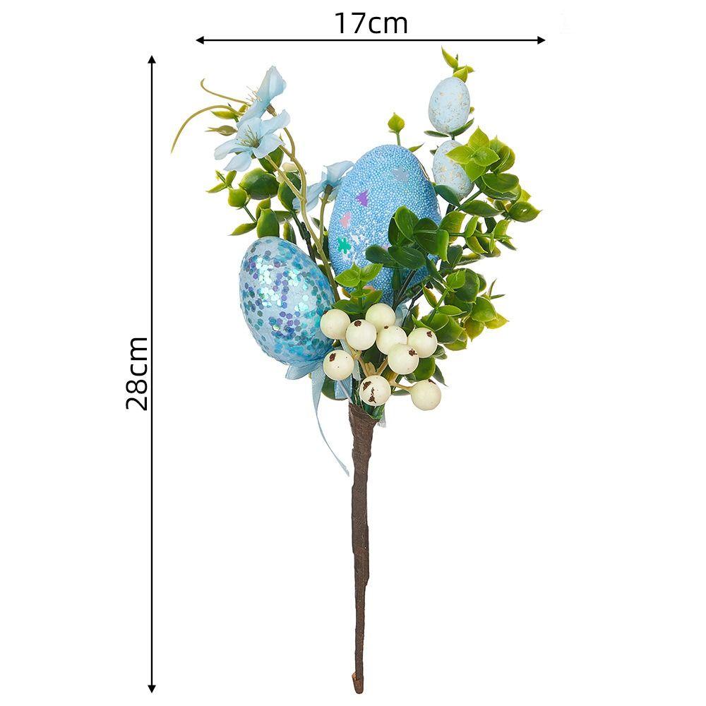 Artificial Eggs Tree Branch Colorful Painting Foam Egg Creative Fake Plant Festival Party