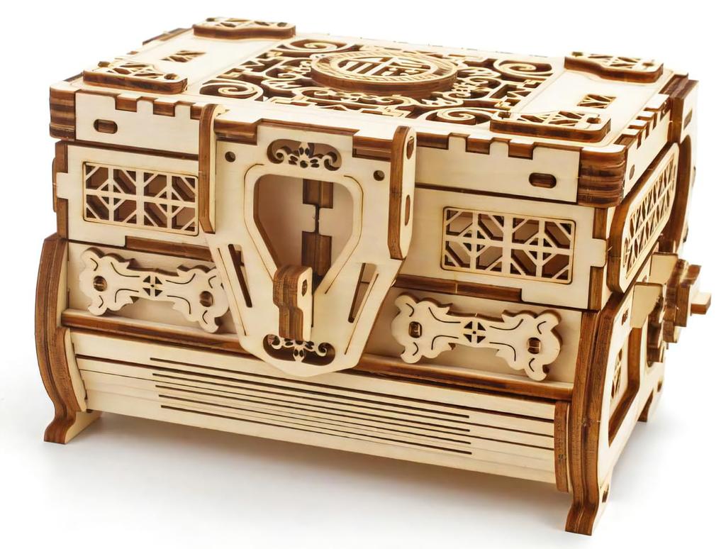 TOKIX 3D Puzzle for Adults 3D Puzzle Wooden Assembly Puzzle Assembly Puzzle for Adults Wooden Puzzle for Adults Craft Kit Wood Jewel Box