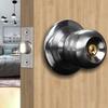 1set Safety Lock Door Handle Stainless Steel Round Door Knob Rotation Lock Entrance Doorknob Lock with Key for Home Office Hotel