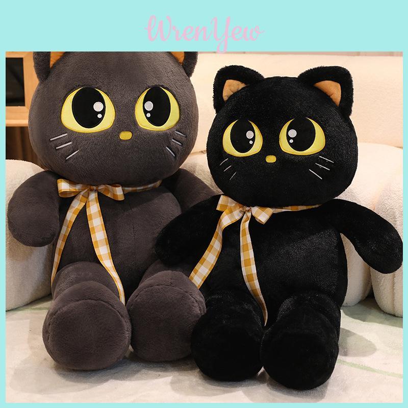Плюшевая кошка, мягкая игрушка из коротковорсового материала, подарок на день рождения для детей и взрослых