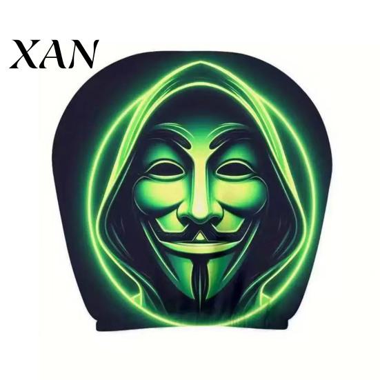 Аксессуары для комфорта салона автомобиля Чехол на подголовник автомобиля Хэллоуин, Растягивающаяся мягкая ткань с принтом жуткого узора, Защитный чехол, Дышащий полиэстер