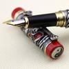Gullor Most Noble перьевая ручка Jinhao Old Silver Dragon and Phoenix Red 18KGP широкое перо