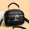 Soft Leather Small Bag Women's Mobile Phone Bag 2025 New Lightweight and Versatile Messenger Bag Fashionable and Simple Shoulder Bag Middle-aged Moth