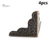 Puntos 4Pcs 25mm Antique Triangular Corner Bracket Hardware Luggage Case Protector