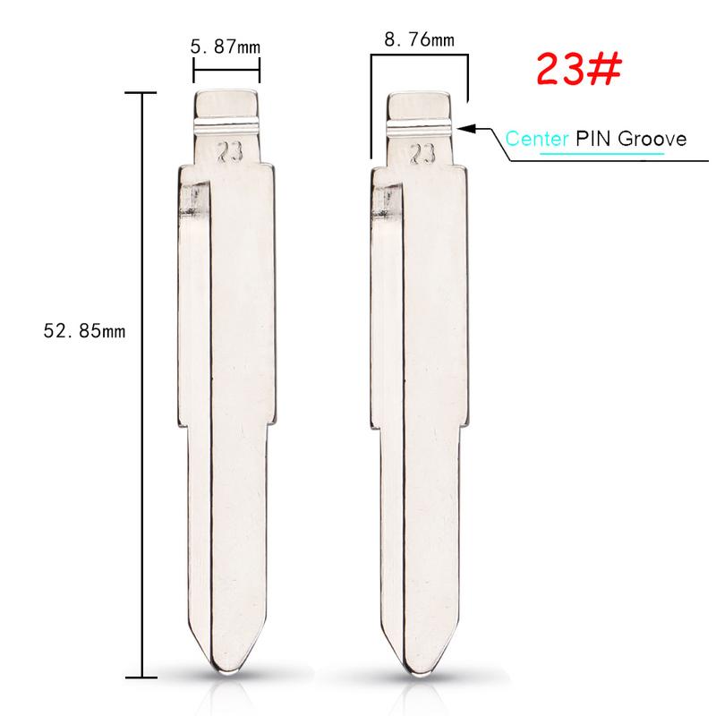KEYYOU 10pcs Flip Key Blade For Mitsubishi Outlander Grandis ASX Pajero MIT11R #07 #15 #16 #23 #62 KD Car Remote Blank Key Blade