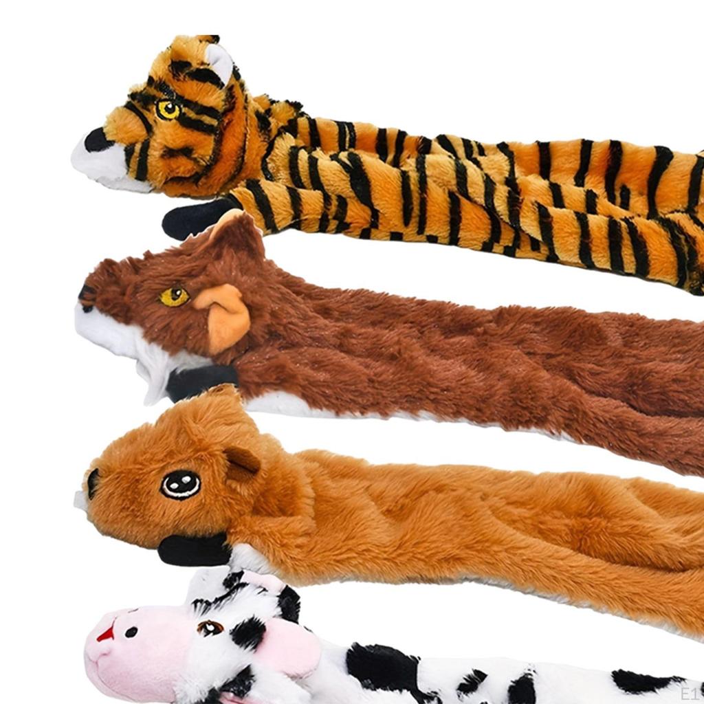5 Pieces Stuffed Squeaky Dog Toys Chewing and Play Sofa Protection Interactive Pet Plush for